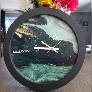 Unique Colorful Wall Clock 12"x12" Handmade